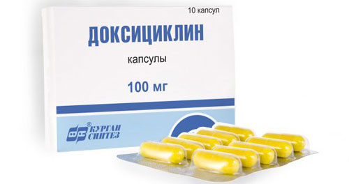 Доксициклин 10 капсул 100 мг